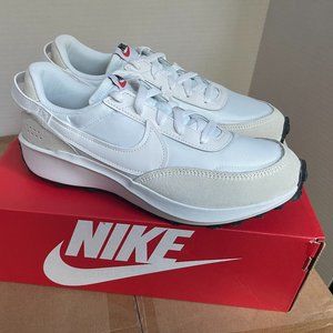 WOMEN'S NIKE WAFFLE DEBUT (DH9522 101) WHITE SIZE 10.5, 11